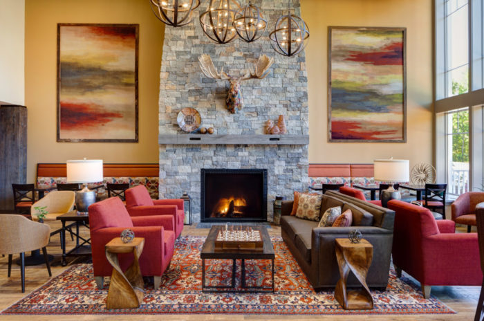 The Glen House's fireplace provides a cozy retreat after braving Mt. Washington's heights.
